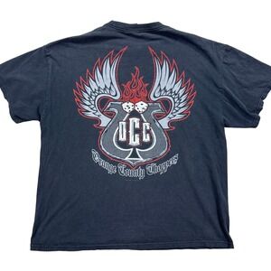 Vintage Orange County Choppers Shirt Men's XL Black Y2K Faded Biker‎ Grunge